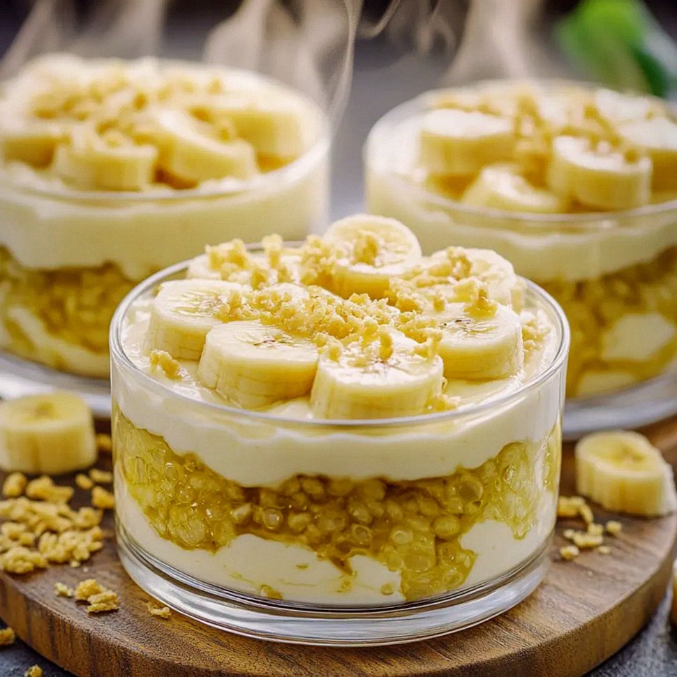 Pyszny deser bananowy z galaretką na letnie chwile relaksu