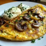 Pyszny omlet z pieczarkami i cebulą w mgnieniu oka