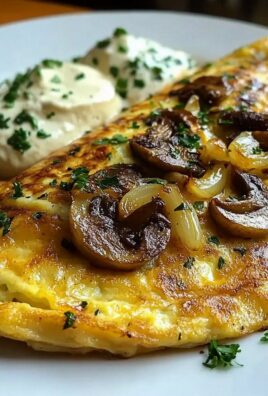 Pyszny omlet z pieczarkami i cebulą w mgnieniu oka