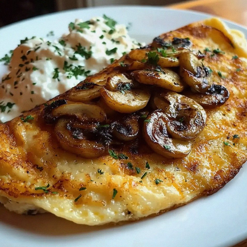 Pyszny omlet z pieczarkami i cebulą w mgnieniu oka – Schritt 1