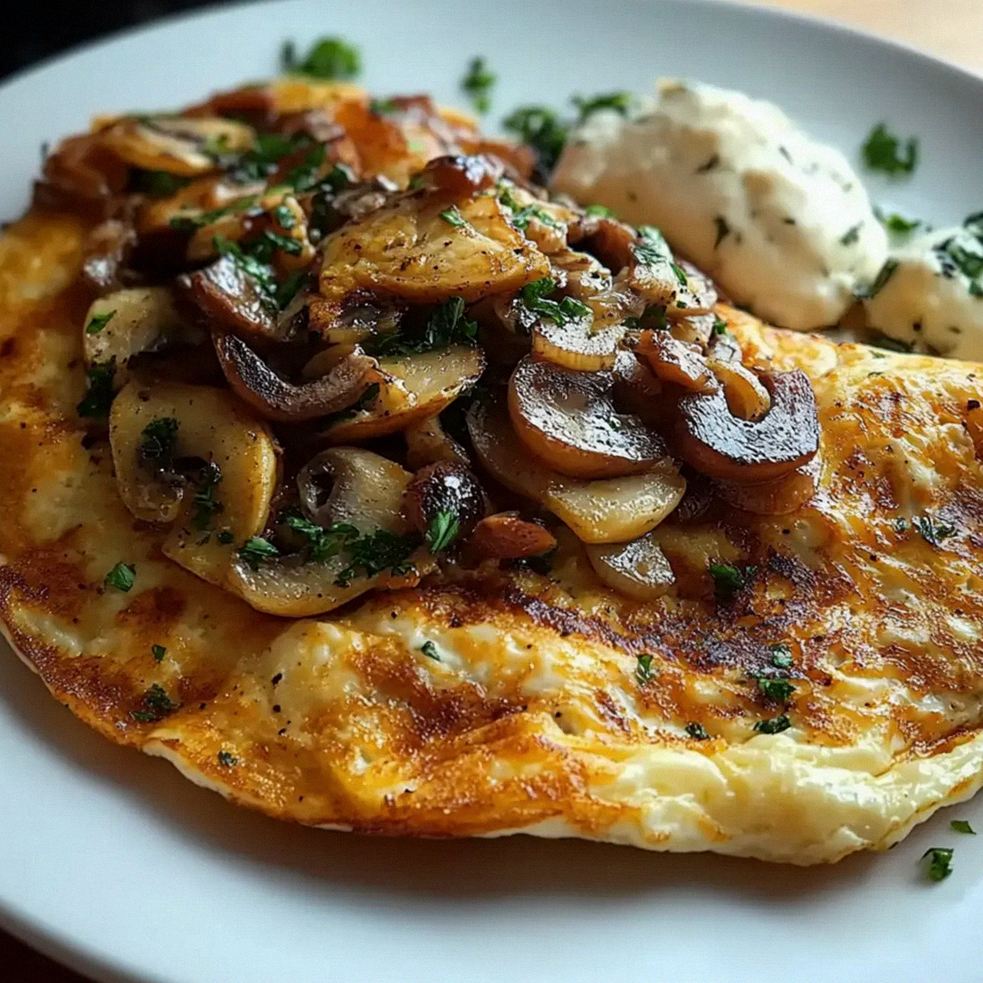 Pyszny omlet z pieczarkami i cebulą w mgnieniu oka – Schritt 2