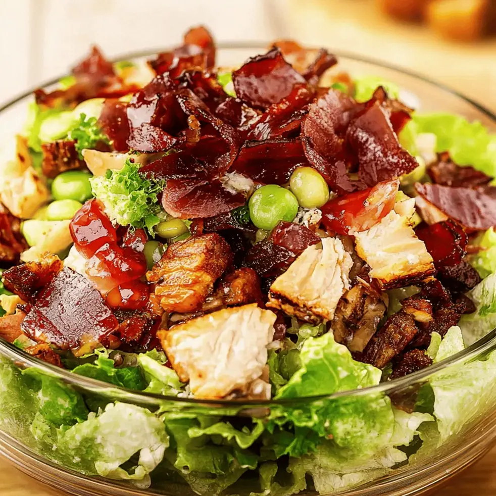 Sycąca Sałatka Drwala z Kurczakiem i Bekonem – Idealna na Lunch! – Schritt 2